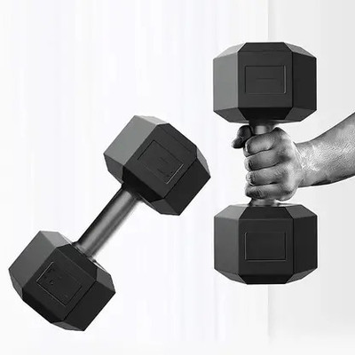 Up Growth Gym Dumbbell Set (3KG X 2PCS) PVC Dumbell Pair for Home Gym Fixed Weight Dumbbell(3 kg)