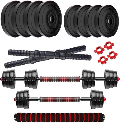 WILORA Dumbbell Set | 4x2.5kg Plates, Rods & Connector Adjustable Dumbbell Gym & Fitness Kit