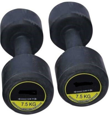 HouseOfCommon Exclusive Quality Rubber Dumbbell Set Of (7.5 kg X 2) Fixed Weight Dumbbell(15 kg)