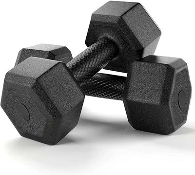 HOC NSP 3KG Hex Dumbbells Set, Home Gym Fixed Weight Dumbbell (6kg) Fixed Weight Dumbbell(6 kg)