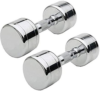 AMAN FIT 5Kgx2Pc Steel Dumbbell Set for Home Gym Hand Dumbbell Men & Women Fitness Gym Fixed Weight Dumbbell(10 kg)