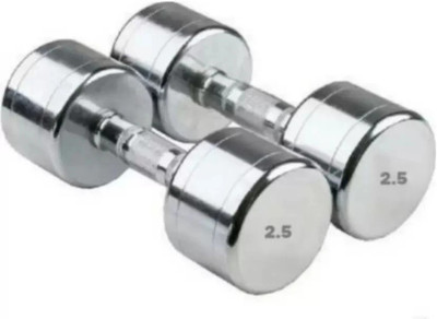 gamers hub Pair of 2.5Kg(2.5Kg X 2) Steel Fixed Weight Dumbbell(2.5 kg)