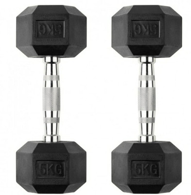 wWAR Hex Dumbbell Fixed Weight Dumbbell(5 kg)
