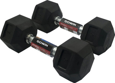 gamers hub 10KG HEX Dumbbell Fix Weight Dumbbells (5KG Pair) Fixed Weight Dumbbell(10 kg)
