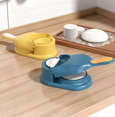 Krishna Life Style Dumpling Press(Plastic (assorted colours) 2 in 1 dumpling maker , ghughra and momos maker machine)