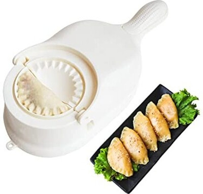 Nexshop Dumpling Press(Plastic Multicolor 2 in 1 Dumpling Skin Press Mould Gujiya Momos Making Machine)