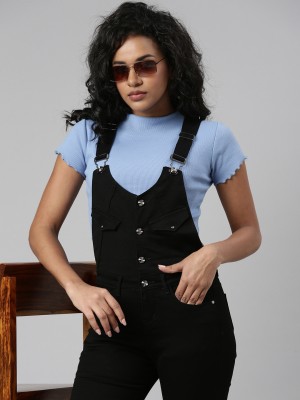 Showoff Women Black Dungaree