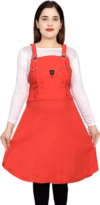 Mohammad Cotton Blend Dungaree Women Red Dungaree