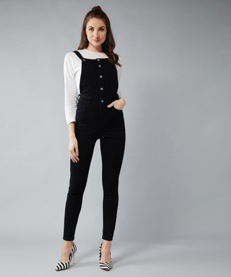 DOLCE CRUDO Women Black Dungaree