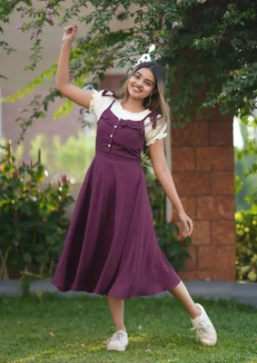 Priya Creation Women Maroon Dungaree