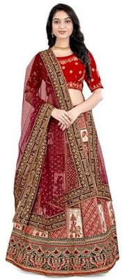 MAVADI Net Embroidered Women Dupatta
