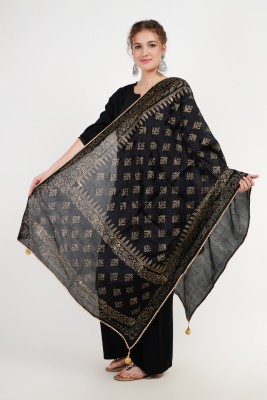 KARTHAV FASHION Pure Silk Printed Women Dupatta