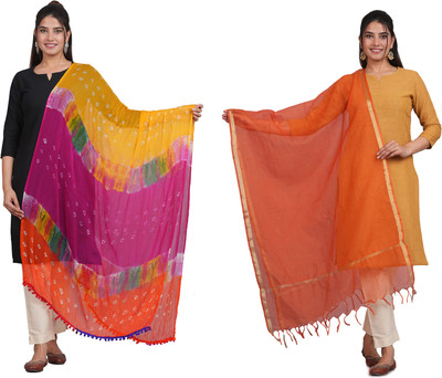 LAHSUAK Poly Chanderi Printed, Embellished Women Dupatta