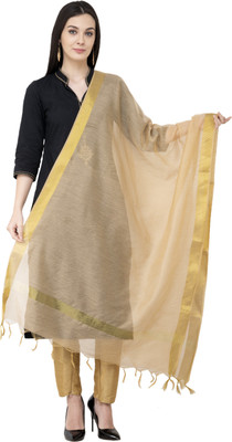 A R SILK Poly Chanderi Self Design Women Dupatta