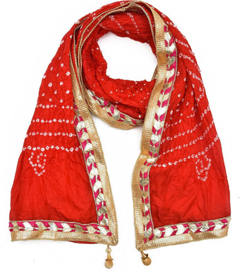 TMT HUB Silk Blend Self Design, Printed, Geometric Print Women Dupatta