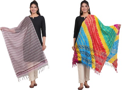 LAHSUAK Poly Chanderi Printed, Embellished Women Dupatta