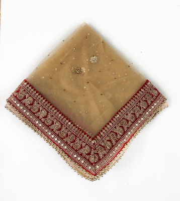 MS CREATIONS Net Embroidered Women Dupatta