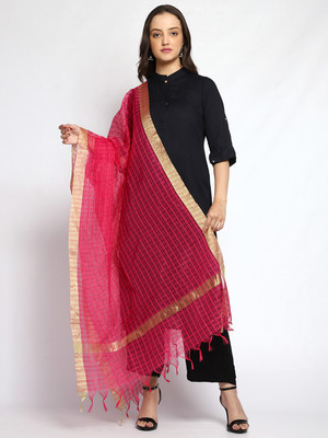 WEAVERS VILLA Silk Blend Self Design Women Dupatta