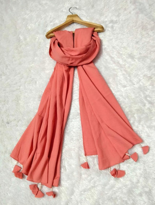 ZS FASHIONABLE STOLE Pure Cotton Solid Women Dupatta