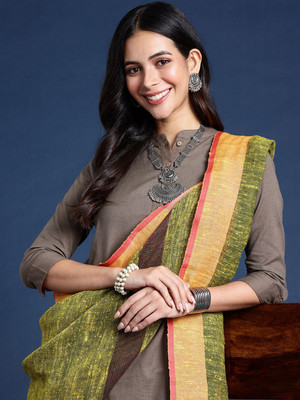 Taavi Cotton Blend Woven Women Dupatta