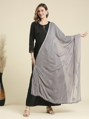DUPATTA BAZAAR Net Embroidered Women Dupatta