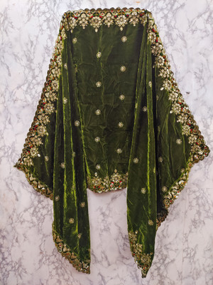 Samrthyafashion Velvet Embroidered Women Dupatta