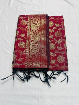 FANCYDUPATTA Poly Chanderi, Pure Silk Embroidered Women Dupatta