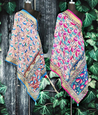 KAHIRAA WHOLETEX Cotton Blend Printed Women Dupatta