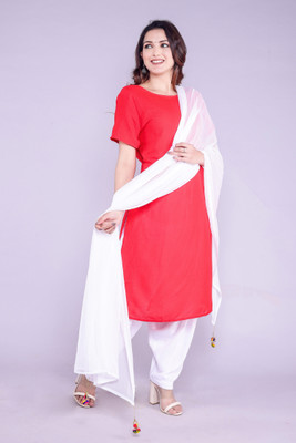 Pravi Garments Women Kurti Patiala Dupatta Set