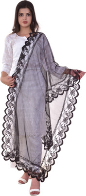 ufashion Net Self Design Women Dupatta