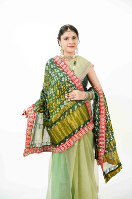 Avilhara Cotton Silk Hand Painted Women Dupatta