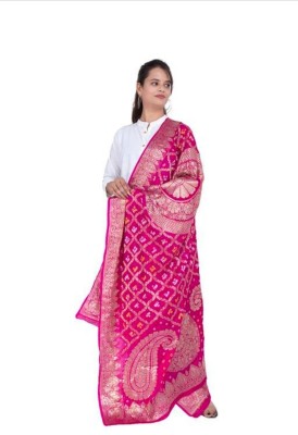 Chhota Govind Art Silk Floral Print Women Dupatta