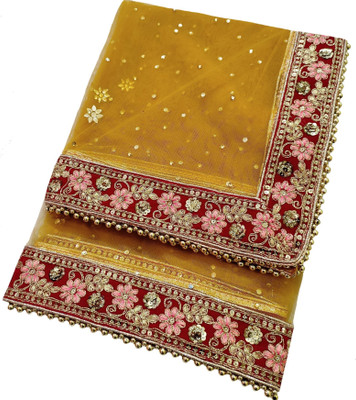 Navti Creations Net Embroidered Women Dupatta