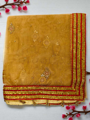 SAHINADUPATTA Net Embellished Women Dupatta