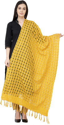 A R SILK DUPATTA HUB Cotton Blend Self Design Women Dupatta