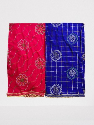 Balaji Creation Cotton Blend Solid, Printed Women Dupatta