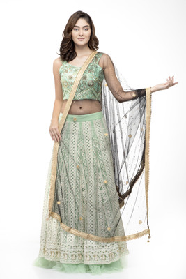A R SILK Net Embellished Women Dupatta
