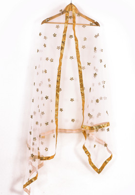 WHITEHEAVEN Net Embellished Women Dupatta