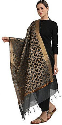 Morrio Art Silk, Cotton Blend Floral Print Women Dupatta