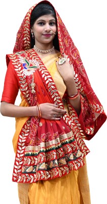 Ranisatiya Creation Poly Georgette Printed, Embroidered Women Dupatta