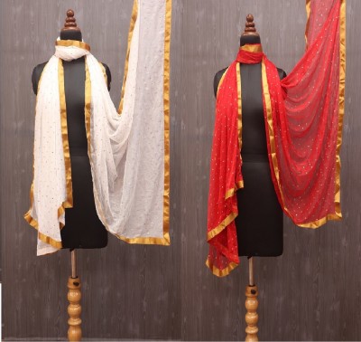 Aardiva Chiffon Self Design Women Dupatta