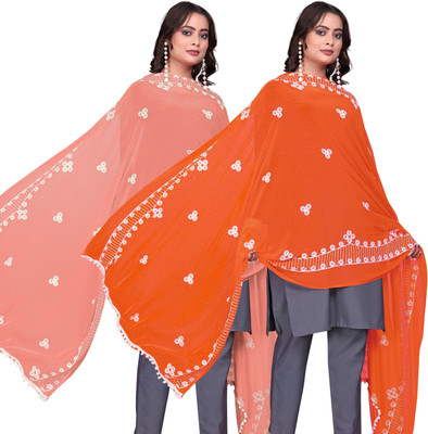 Sekmany Chiffon Embroidered Women Dupatta