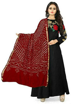 pk hub Art Silk Self Design Women Dupatta