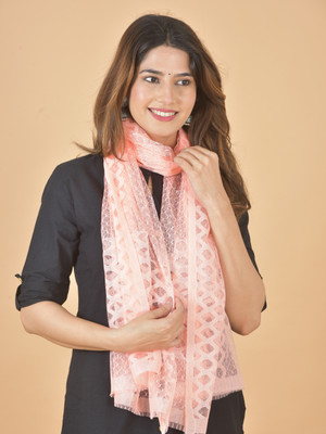 Nakoda Creation Net Self Design Women Dupatta
