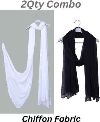 INVENT FASHION Chiffon Solid Women Dupatta