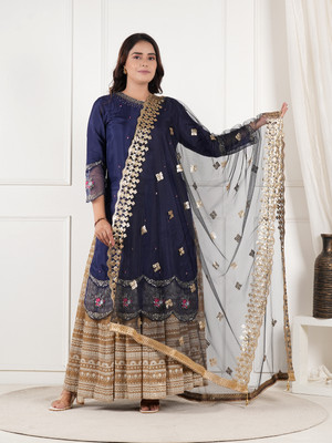 A R SILK DUPATTA HUB Net Embroidered Women Dupatta