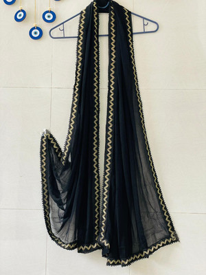 DHRUVISH Chiffon Self Design Women Dupatta