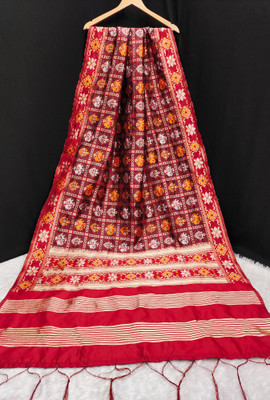Trendmalls Silk Blend Printed Women Dupatta