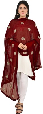 WHITEHEAVEN Chiffon Polka Print Women Dupatta