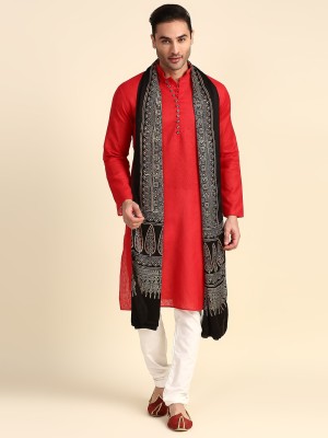 DUPATTA BAZAAR Pure Silk Printed Men Dupatta